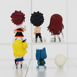 lot de 6 figurines  Fairy Tail : Natsu /Grey/Erza/Lucie/Happy/Gemini