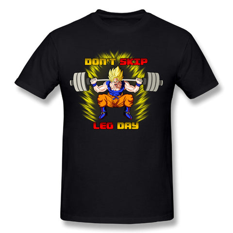 T-shirt Dragon Ball Z :Dont skip leg day Goku