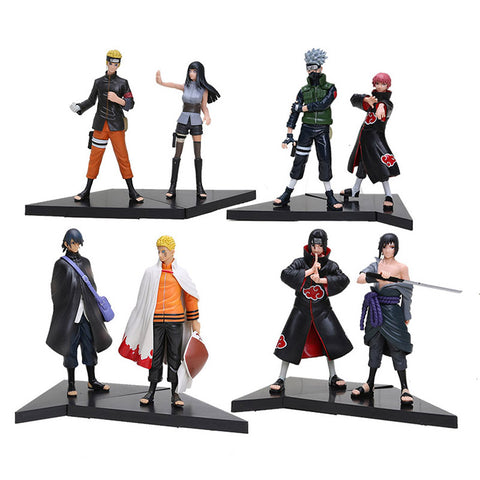 Lots de Figurines Naruto : Naruto et Hinata /Kakashi et Sasori / Sasuke et Naruto / Itachi et Sasuke